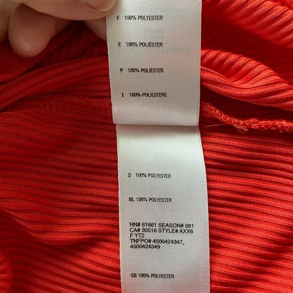 The North Face Vapor Wick Colorful Scoop Nk Slvless Ribbed Tank Top Orange L - Picture 10 of 11